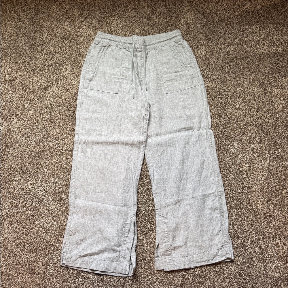 Athleta Retreat Linen High Rise Wide Leg Pant